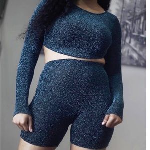 2 piece metallic set